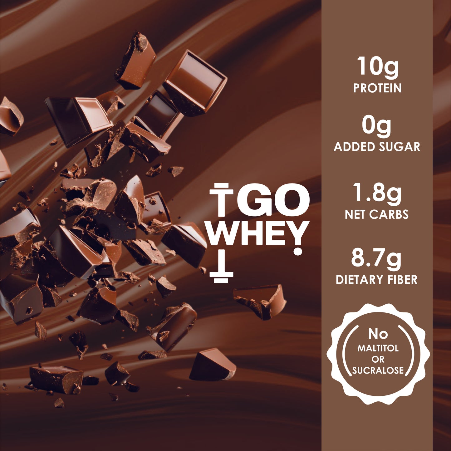 GoWhey Sugar-Free Dark Chocolate 60% with Roasted Hazelnut - 55g