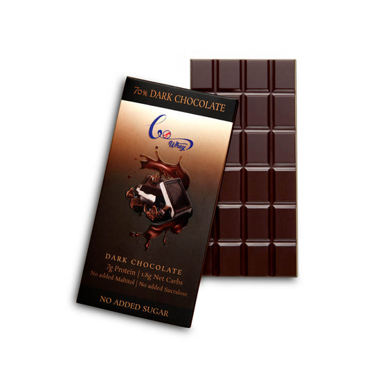 Single origin sugar free Dark Chocolate 70%- Sweetened with Stevia,55g
