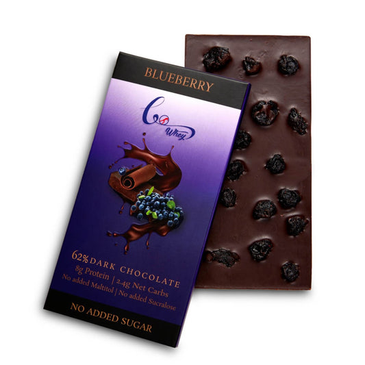 Keto Chocolate- 62% Blueberry Dark Chocolate Bar-55gm