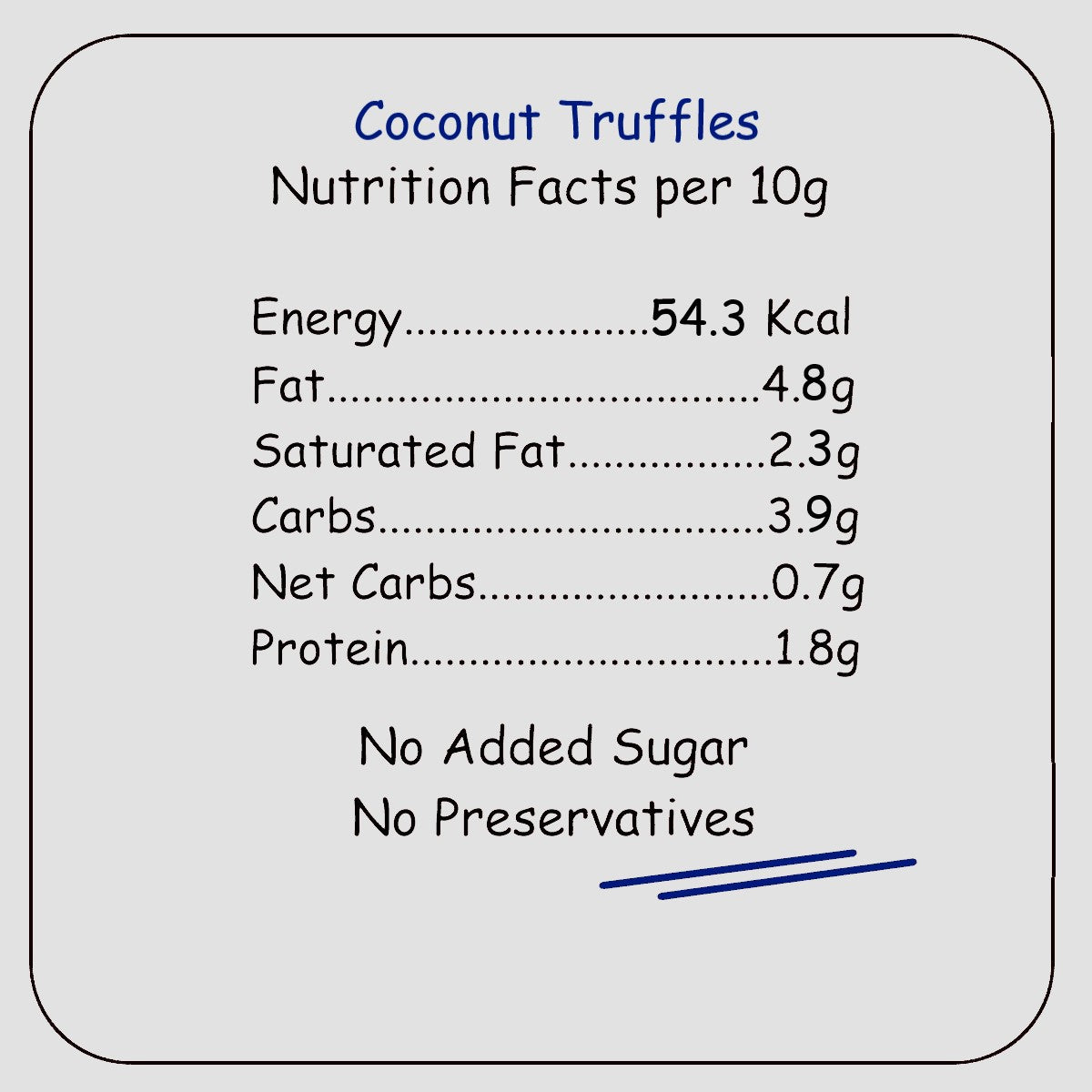 Sugar free Coconut Truffles | Protein truffles | Low carb|50gm