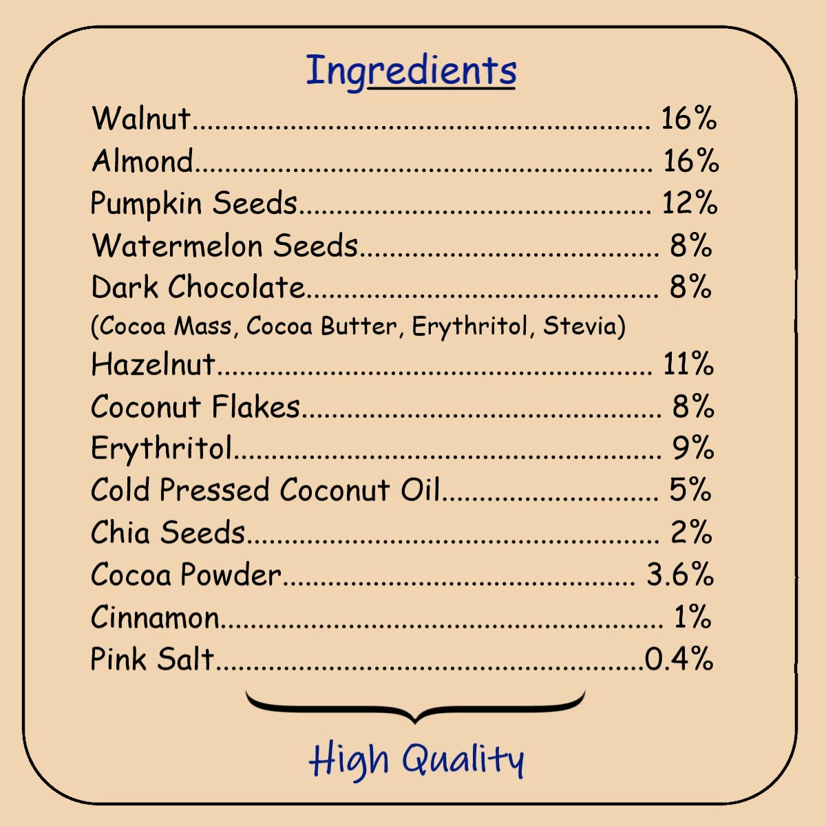 Keto Granola-100% Dark Chocolate-Sugar Free Hazelnut Crunch-Healthy Snacks| Diabetic Friendly