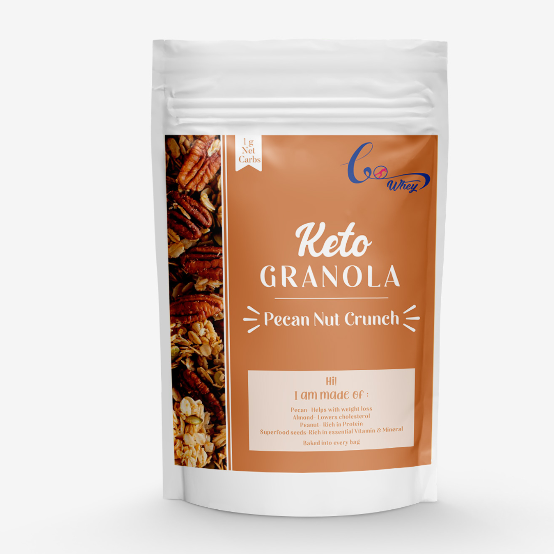 Pecan Nut Crunch - Breakfast Muesli - Keto Granola - Nuts & Seeds - Healthy Snacks with Almond & superfood seeds | Diet Snacks 250g